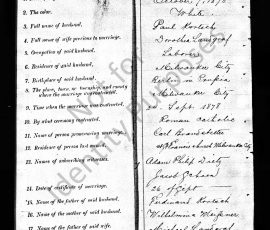 Paul Kortsch-Dorothea Landgraf-Marriage Record (1878)